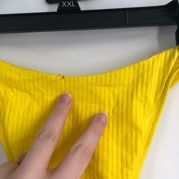 VITAMIN A EcoRib California High Leg Bikini Swim Bottom Cheeky NWT XL Yellow - Picture 7 of 11